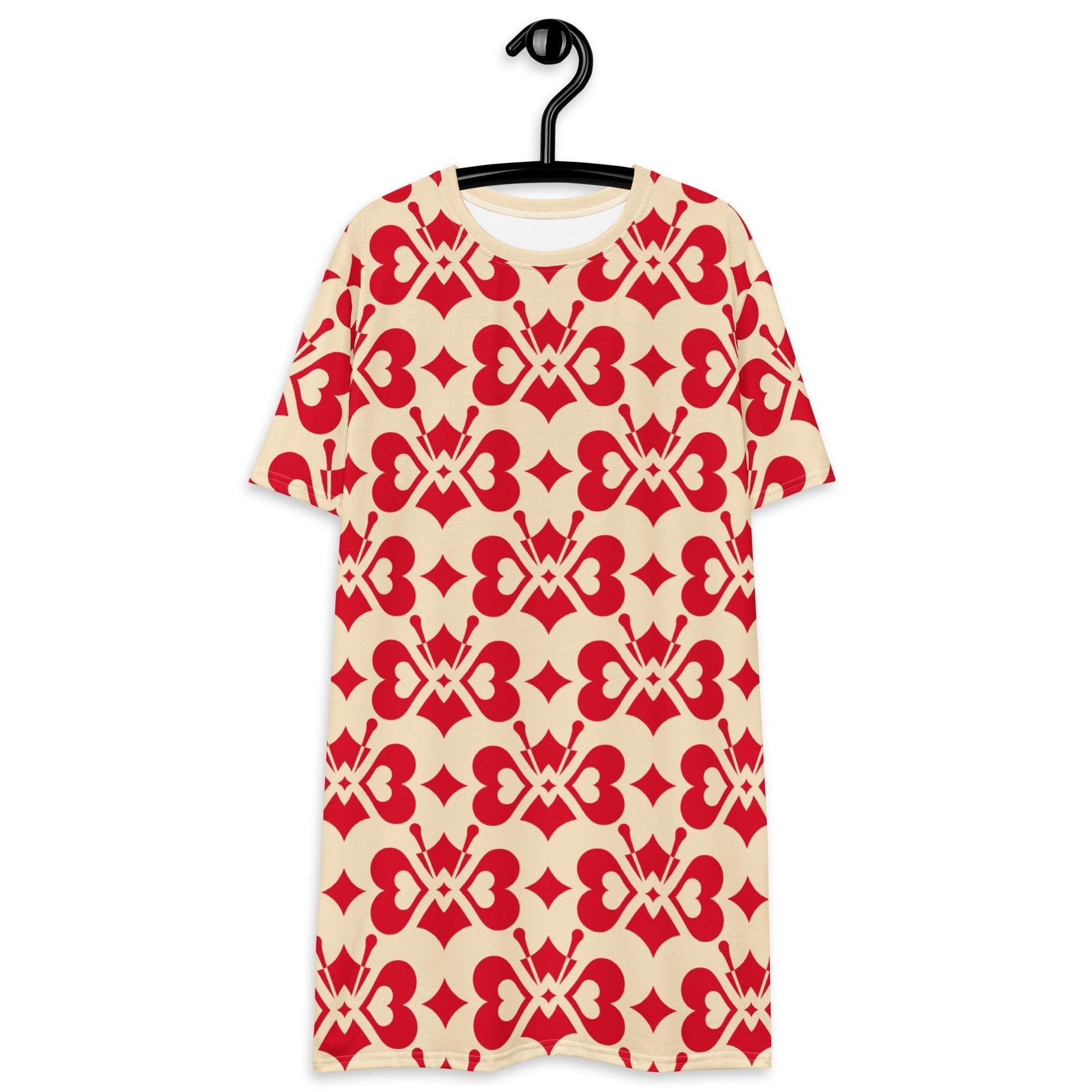 LOVE BUTTERFLY redlight - T-Shirt Dress - SHALMIAK