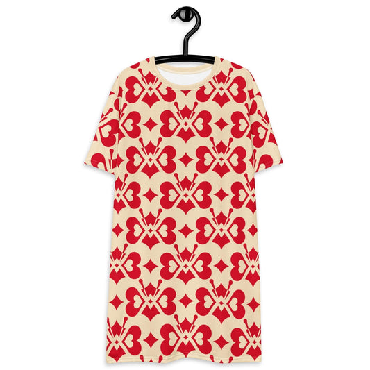 LOVE BUTTERFLY redlight - T-Shirt Dress - SHALMIAK
