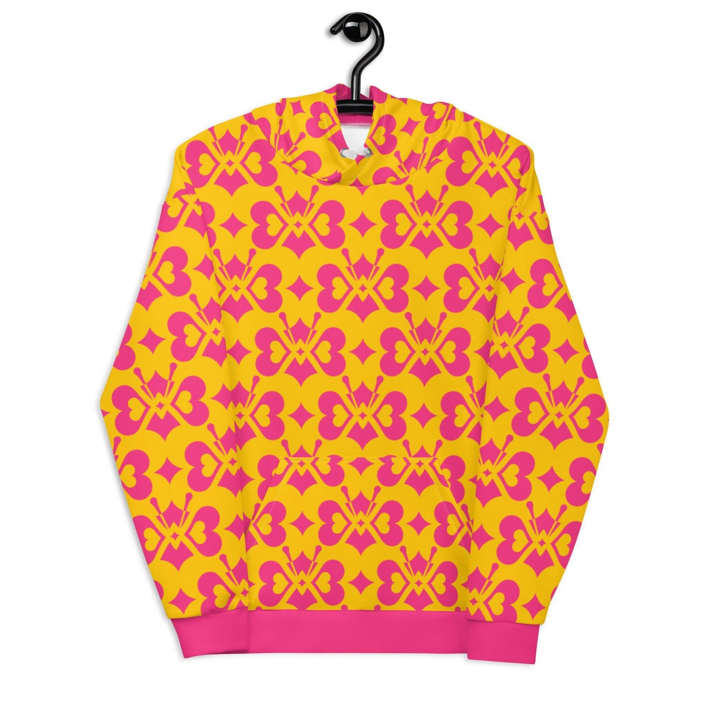 LOVE BUTTERFLY yellow pink - Hoodie - SHALMIAK