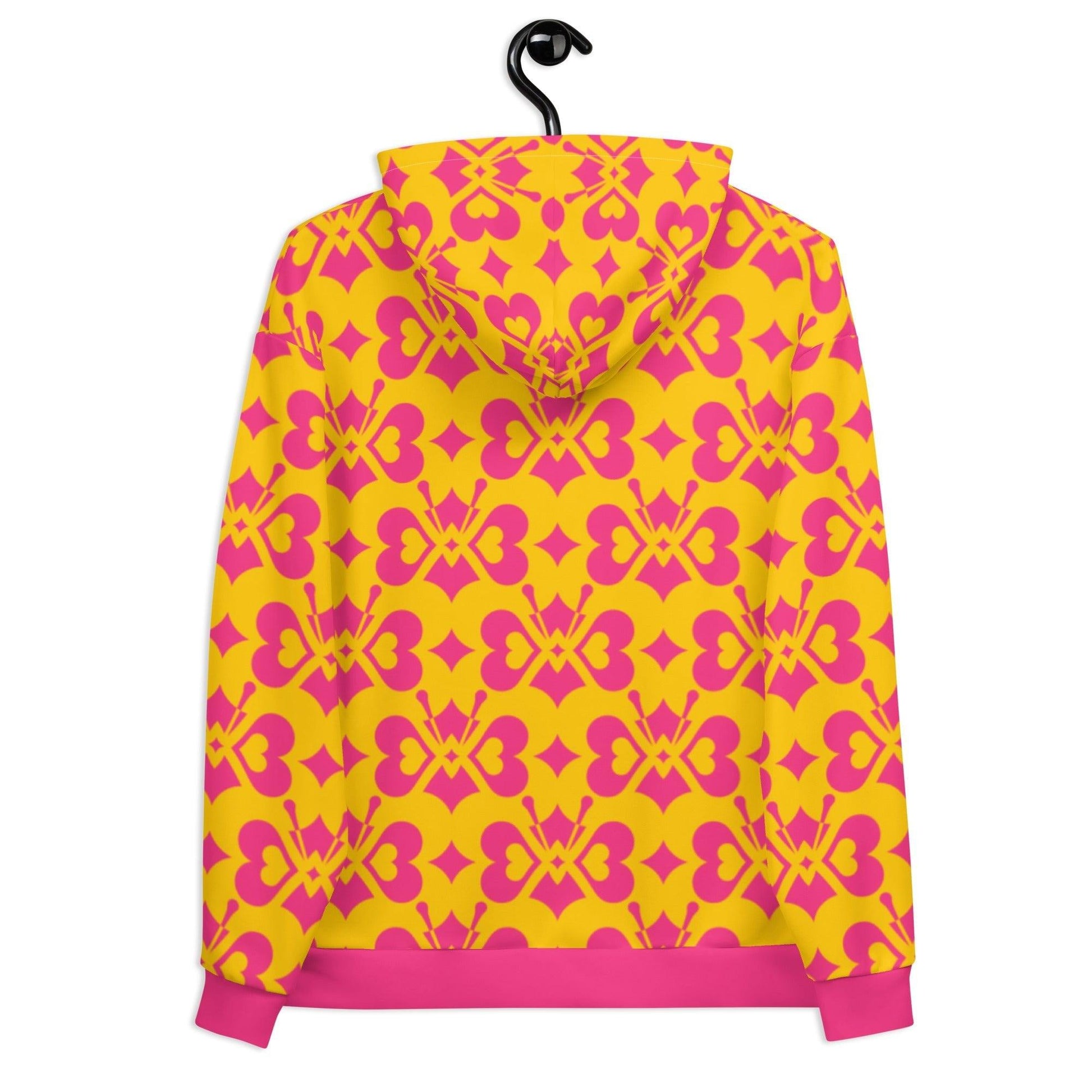 LOVE BUTTERFLY yellow pink - Hoodie - SHALMIAK