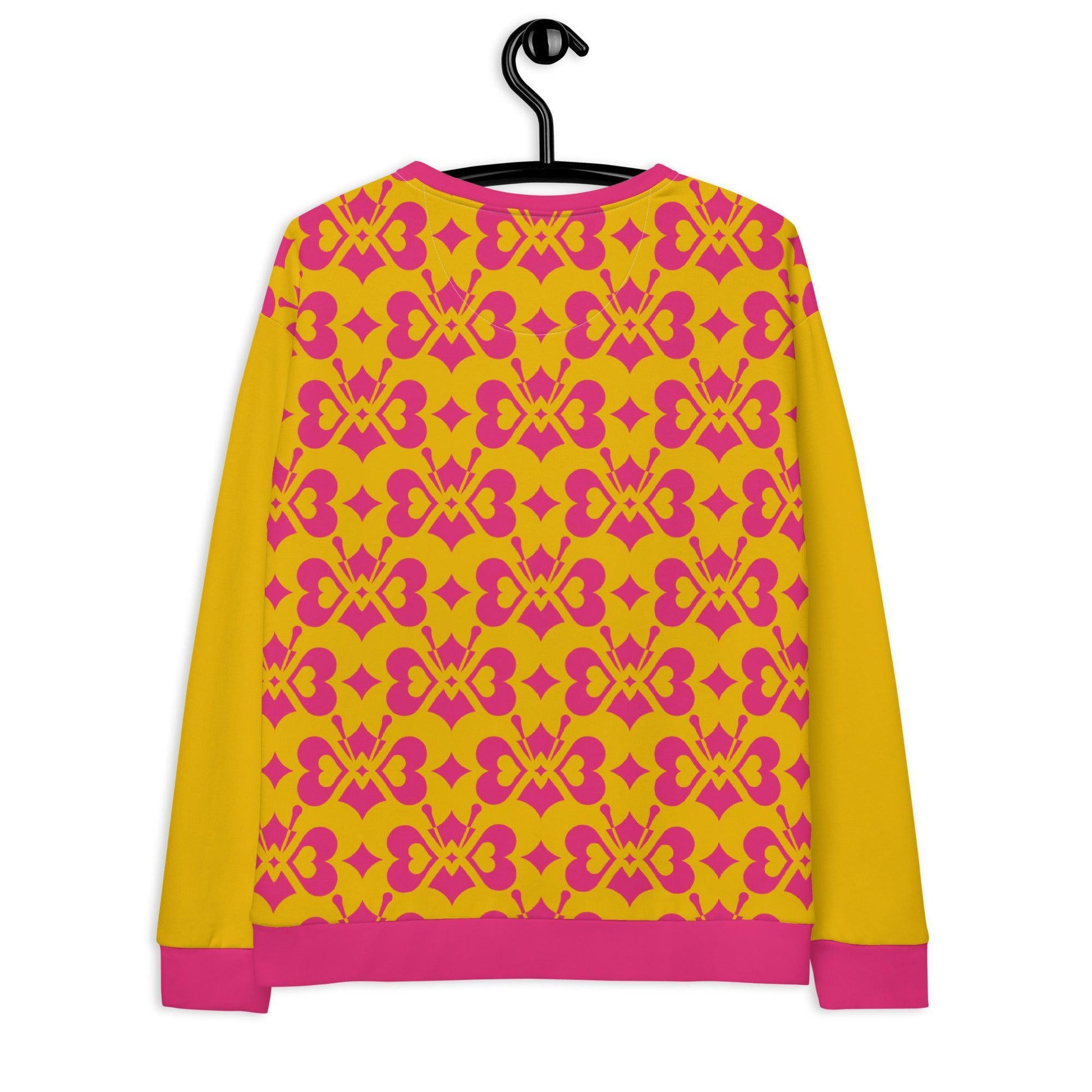 LOVE BUTTERFLY yellow pink - Sweatshirt - SHALMIAK