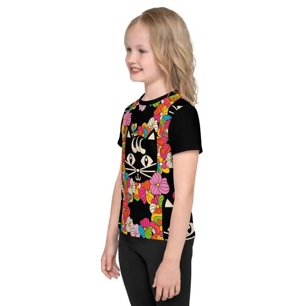 MAGICAT black - Kids' T-Shirt with black cats - SHALMIAK