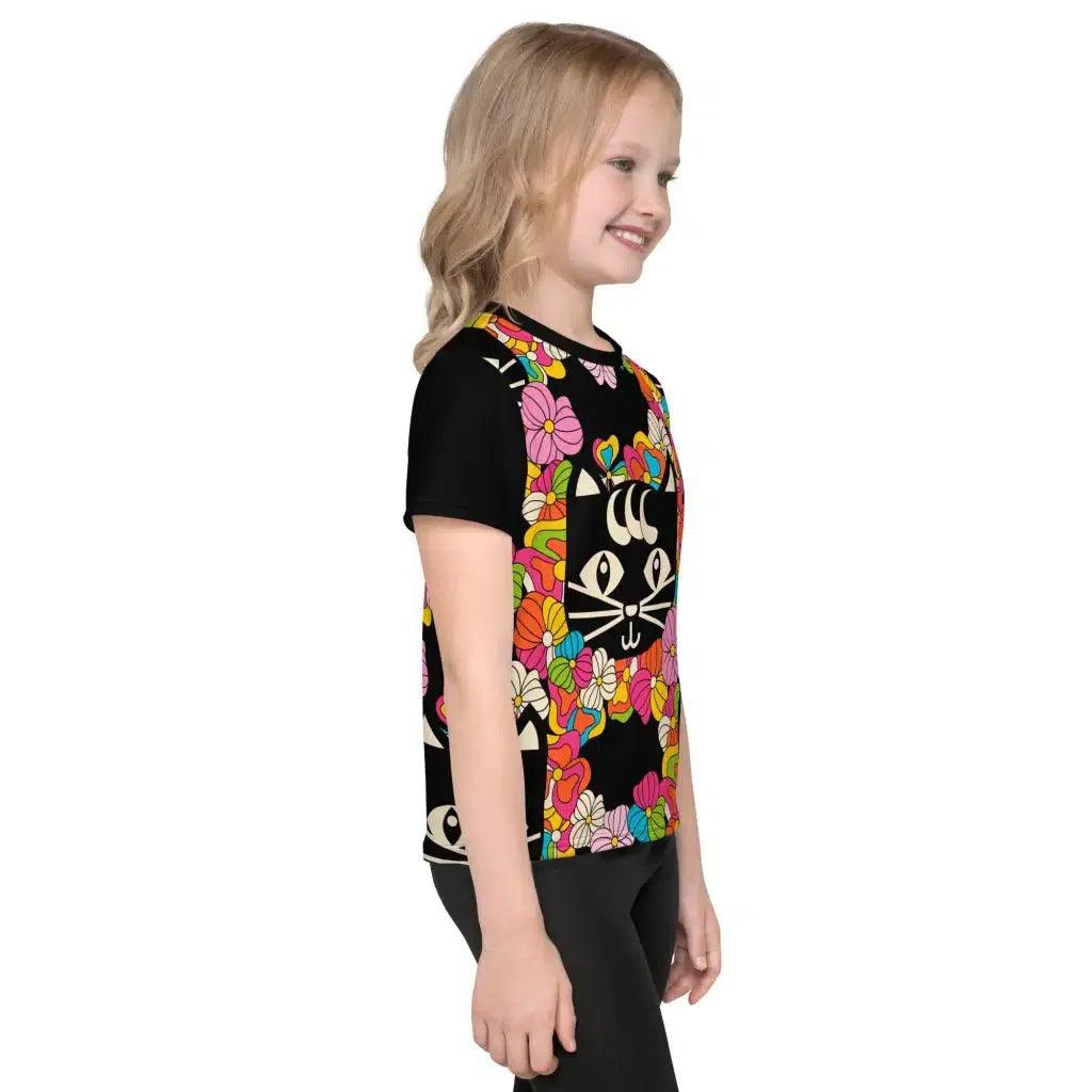 MAGICAT black - Kids' T-Shirt with black cats - SHALMIAK