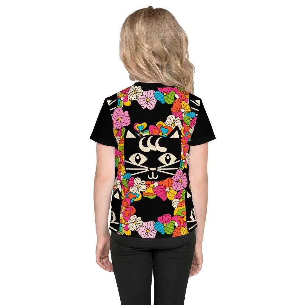 MAGICAT black - Kids' T-Shirt with black cats - SHALMIAK