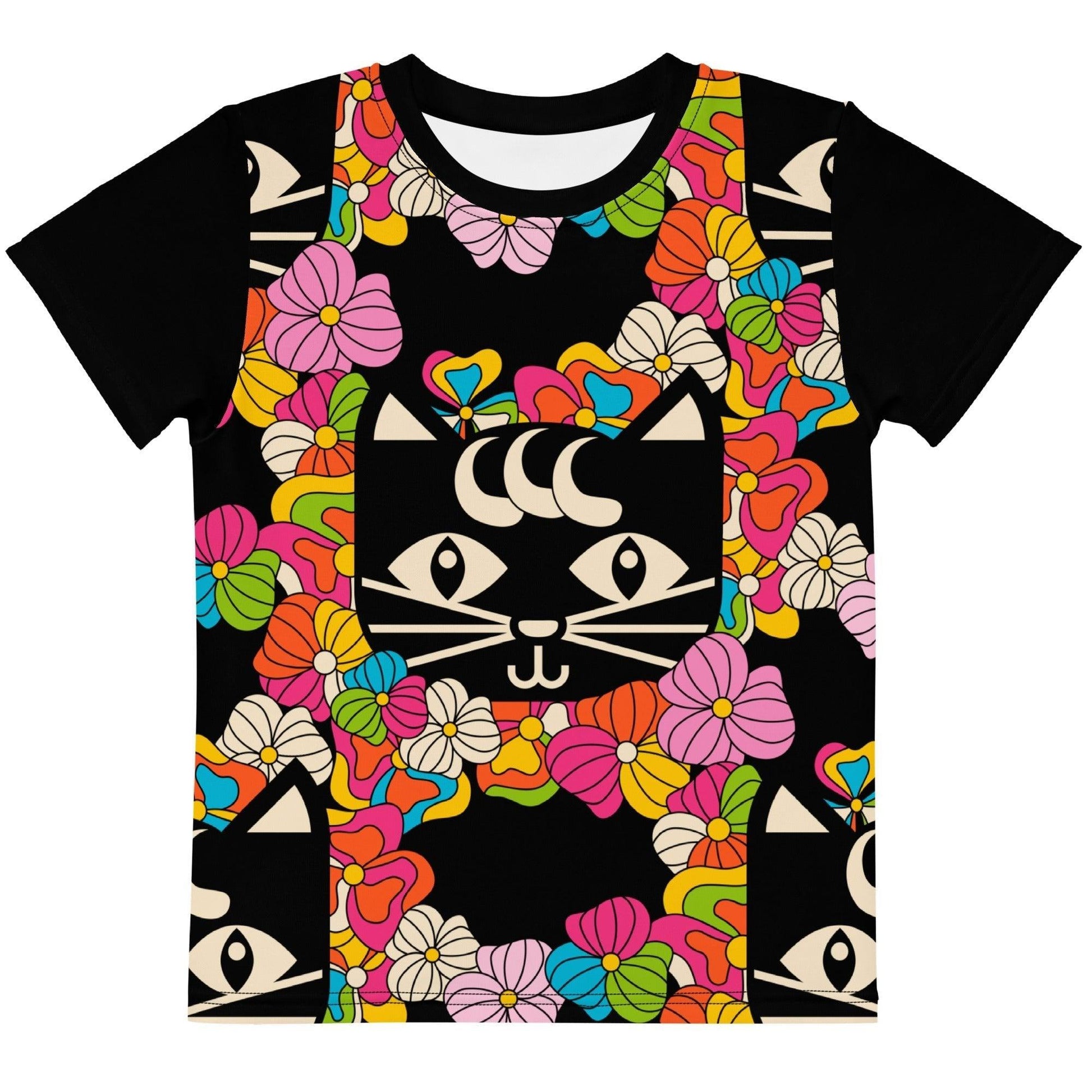MAGICAT black - Kids' T-Shirt with black cats - SHALMIAK