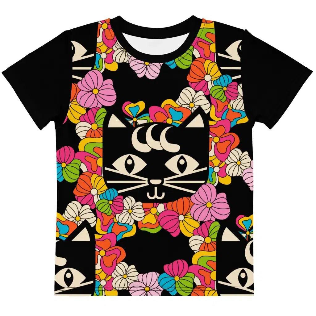 MAGICAT black - Kids' T-Shirt with black cats - SHALMIAK