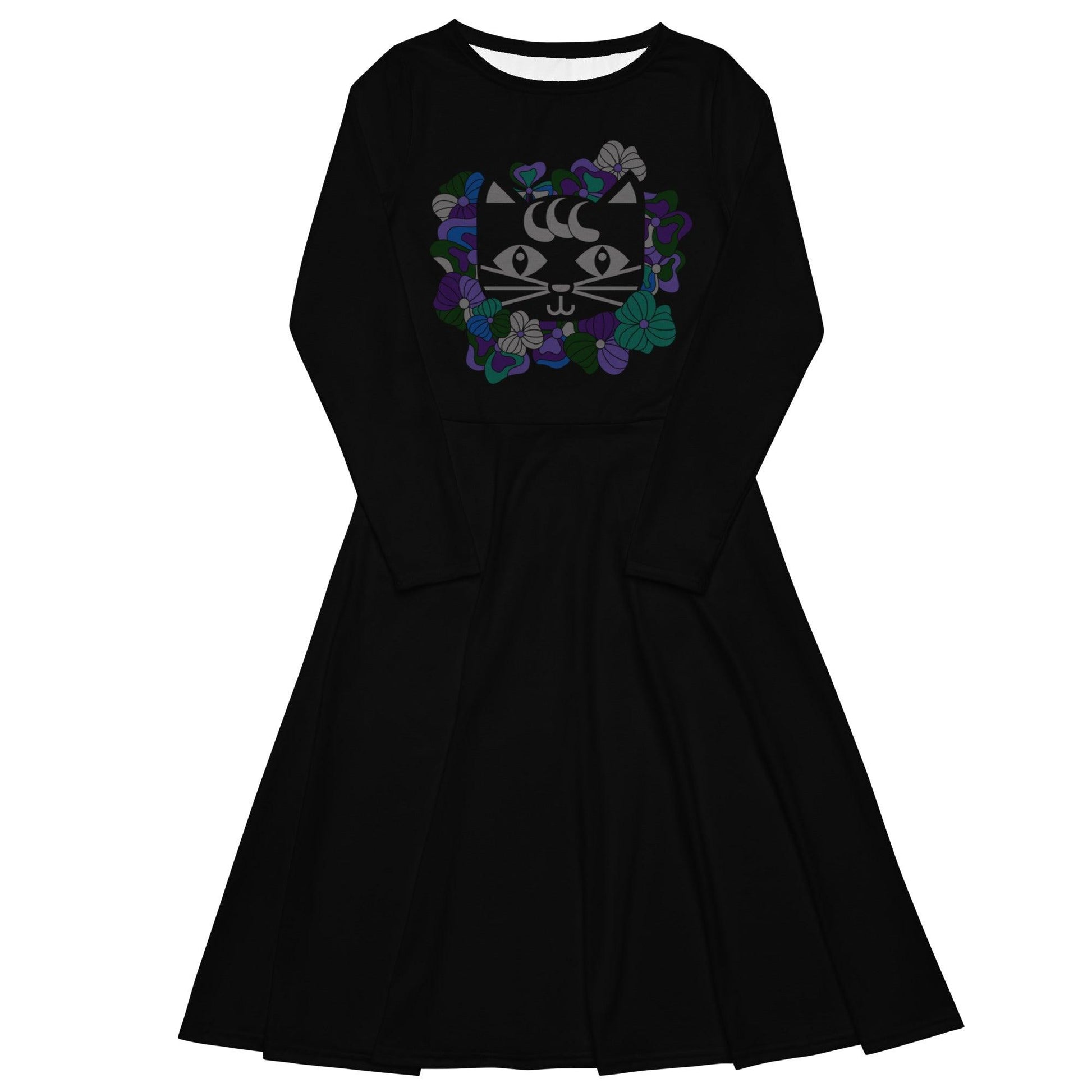 MAGICAT mystic - just cat - Midi Dress With Pockets - SHALMIAK