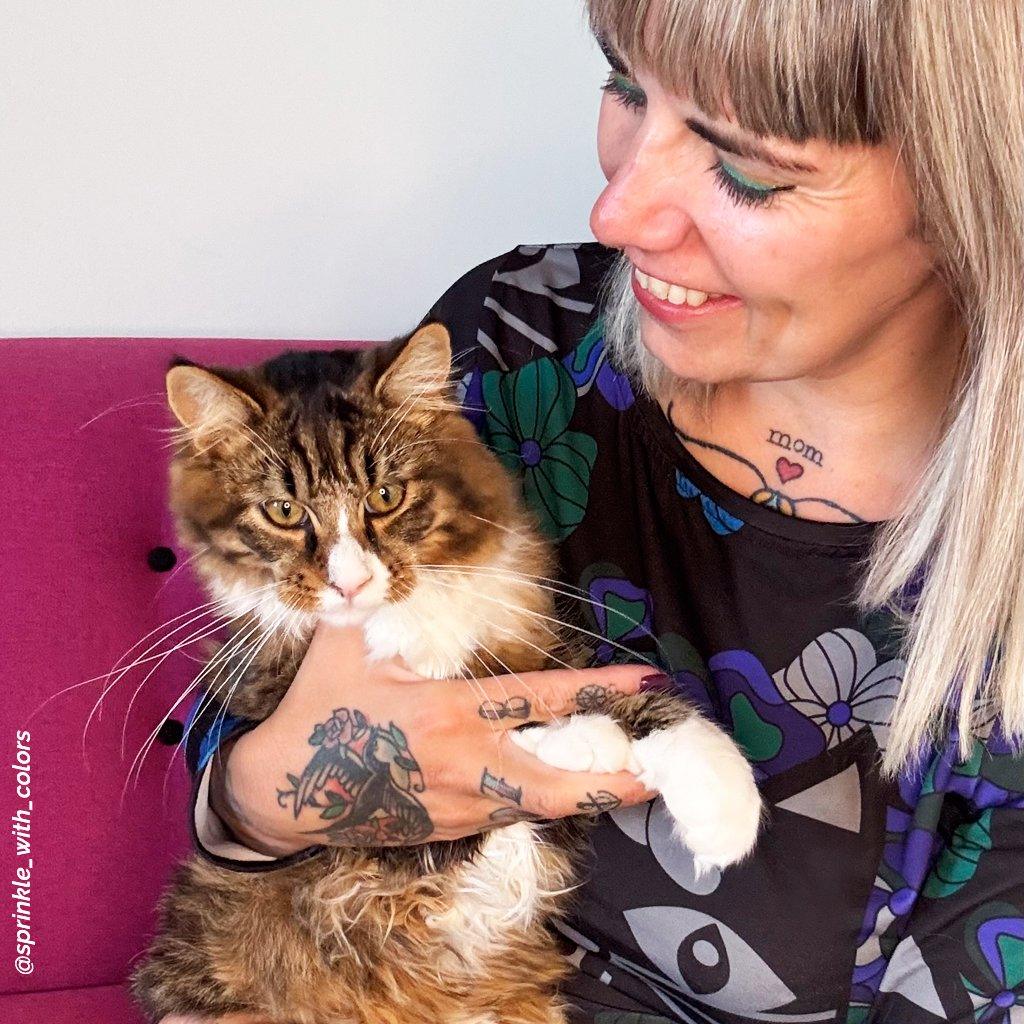 MAGICAT mystic - Midi Dress With Pockets - SHALMIAK