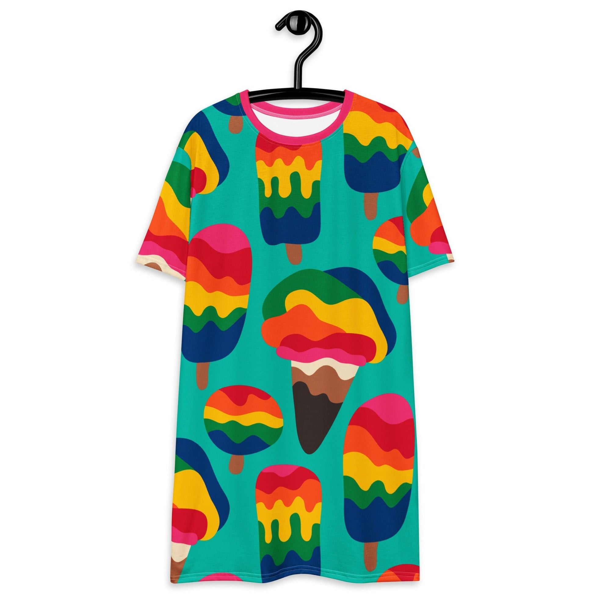 MANIC ICE mint - T-Shirt Dress - SHALMIAK