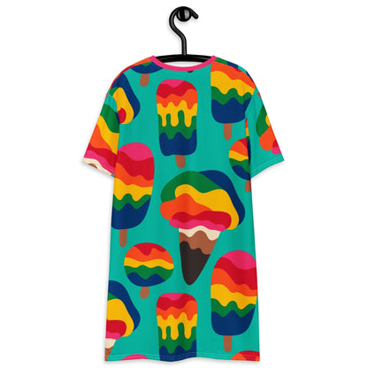 MANIC ICE mint - T-Shirt Dress - SHALMIAK