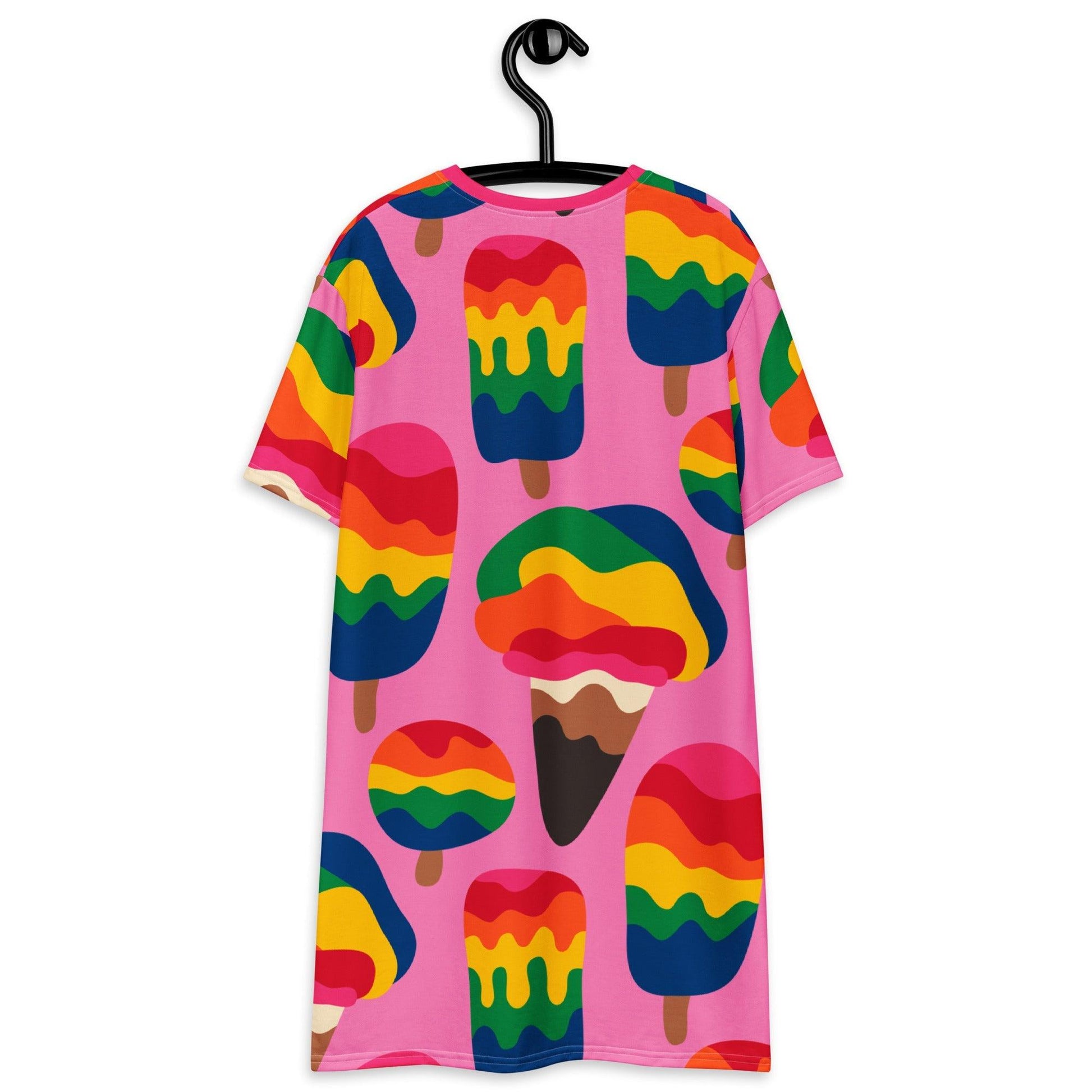 MANIC ICE pink - T-Shirt Dress - SHALMIAK