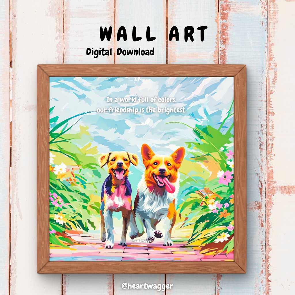 DIGITAL ART - In a world full of colors, our friendship is the brightest