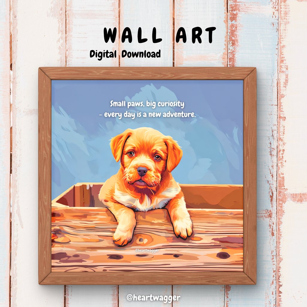 DIGITAL ART - Small paws, big curiosity - every day is a new adventure