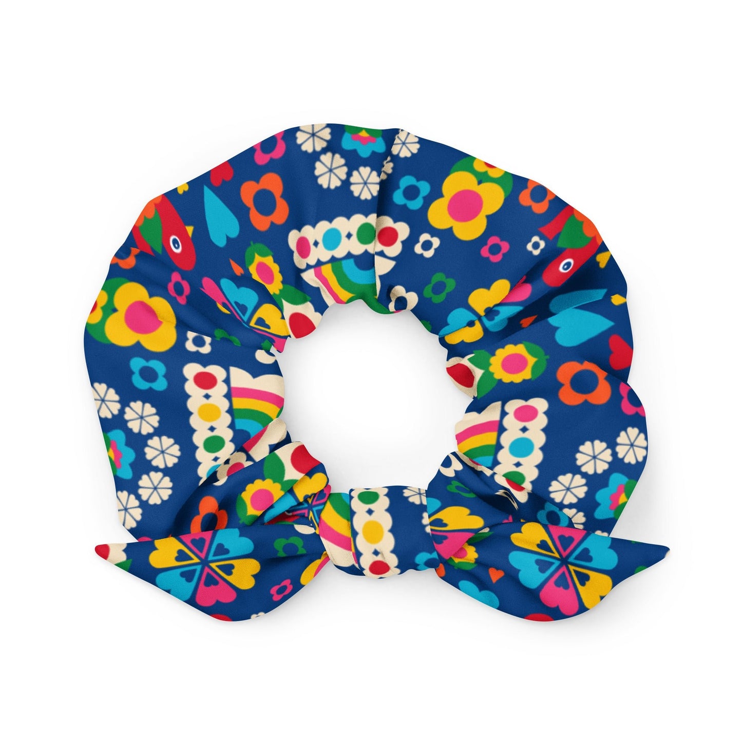 OLD BIRDIE blue - Scrunchie - SHALMIAK