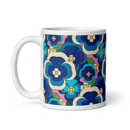 PANSY FANTASY blue pink - Ceramic Mug