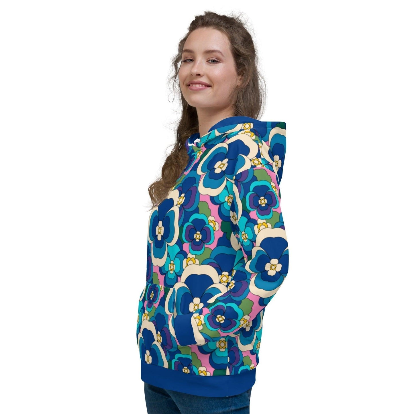 PANSY FANTASY blue pink - Hoodie - SHALMIAK