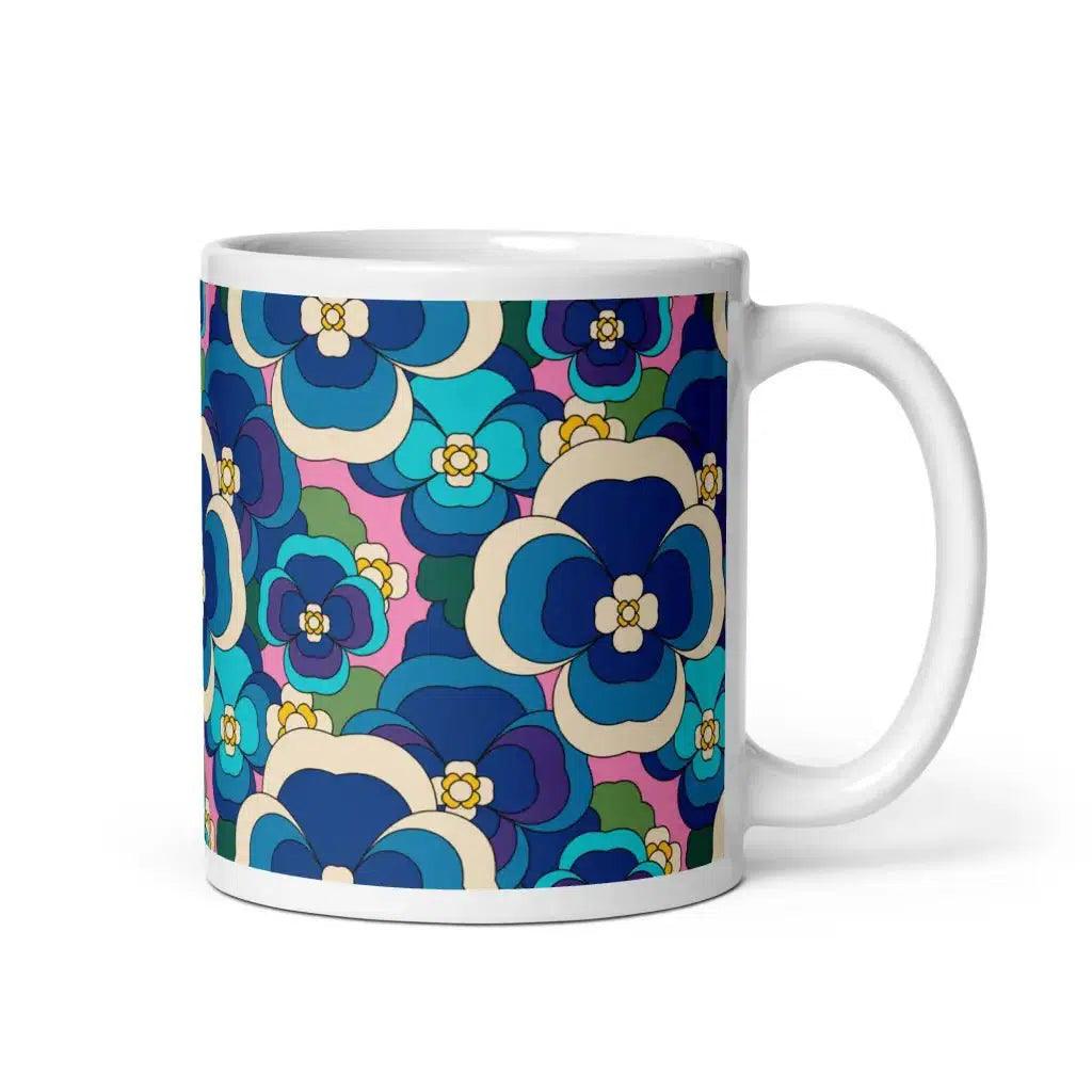 PANSY FANTASY blue pink - Mug - SHALMIAK