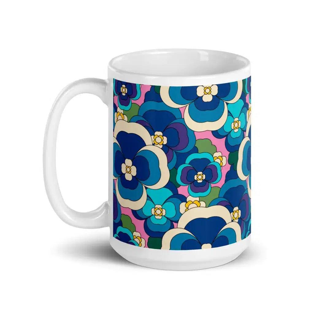 PANSY FANTASY blue pink - Mug - SHALMIAK