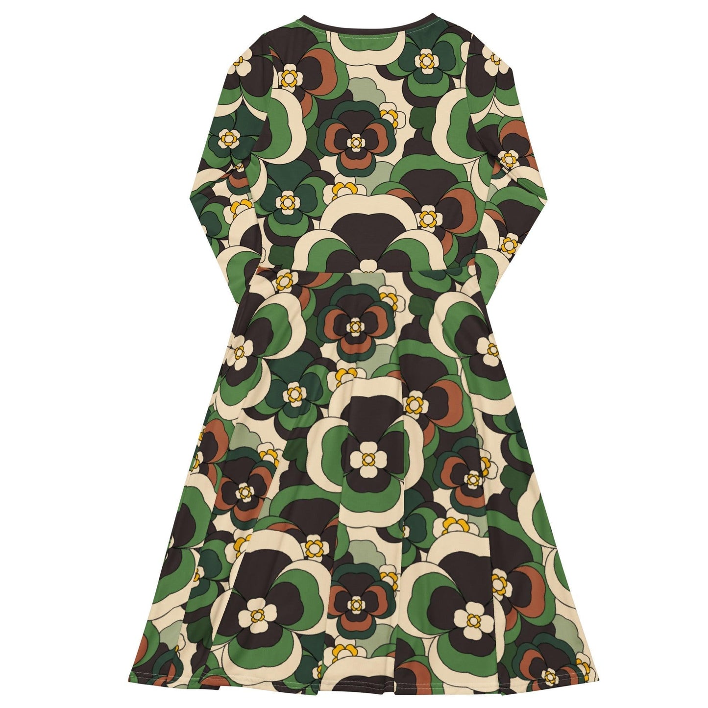 PANSY FANTASY green - Midi Dress With Pockets - SHALMIAK