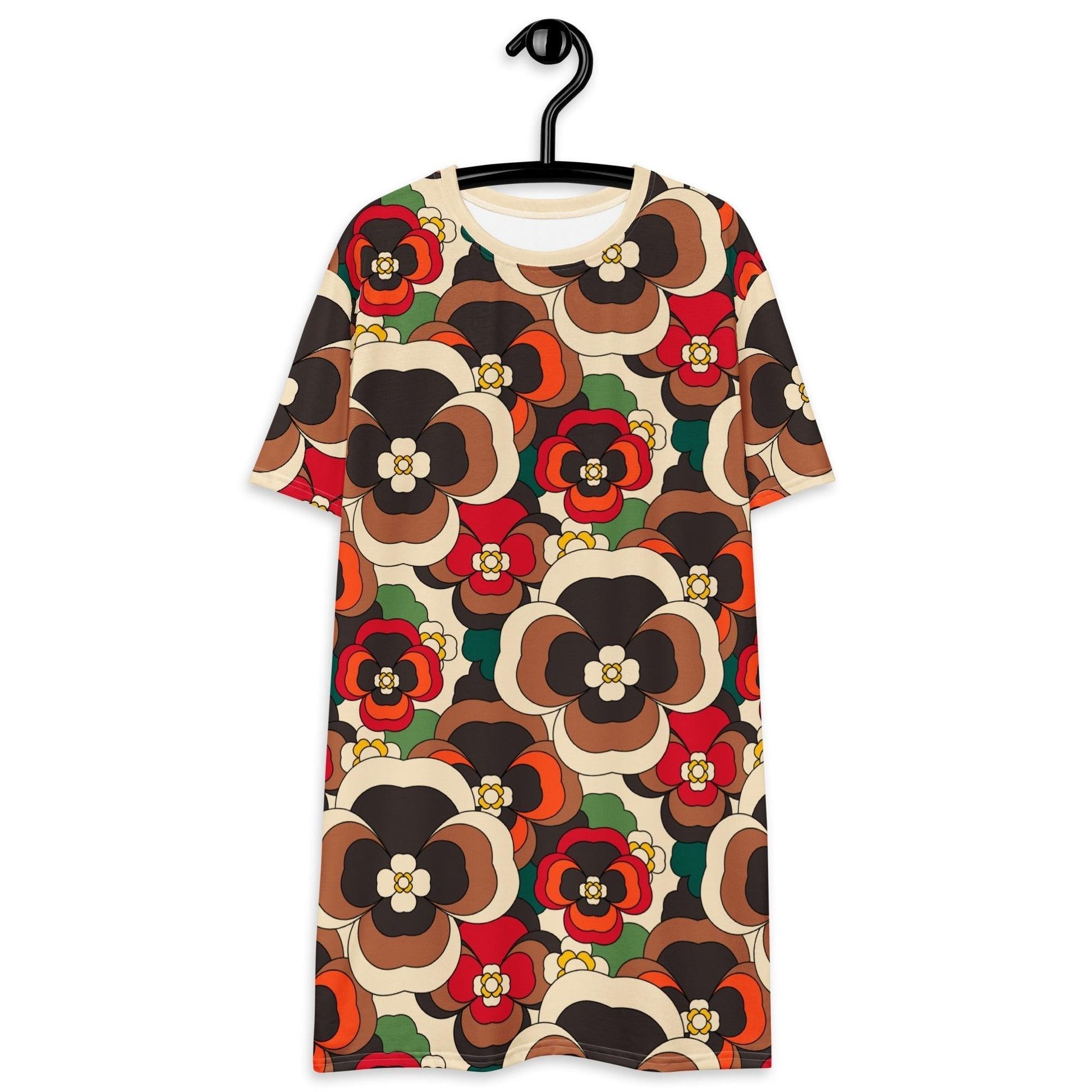 PANSY FANTASY retro - T-Shirt Dress - SHALMIAK
