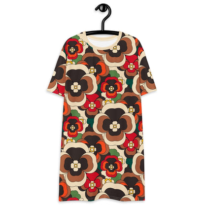 PANSY FANTASY retro - T-Shirt Dress - SHALMIAK