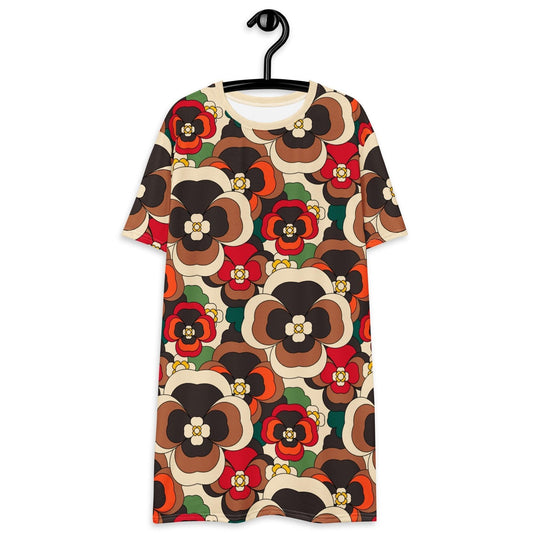 PANSY FANTASY retro - T-Shirt Dress - SHALMIAK