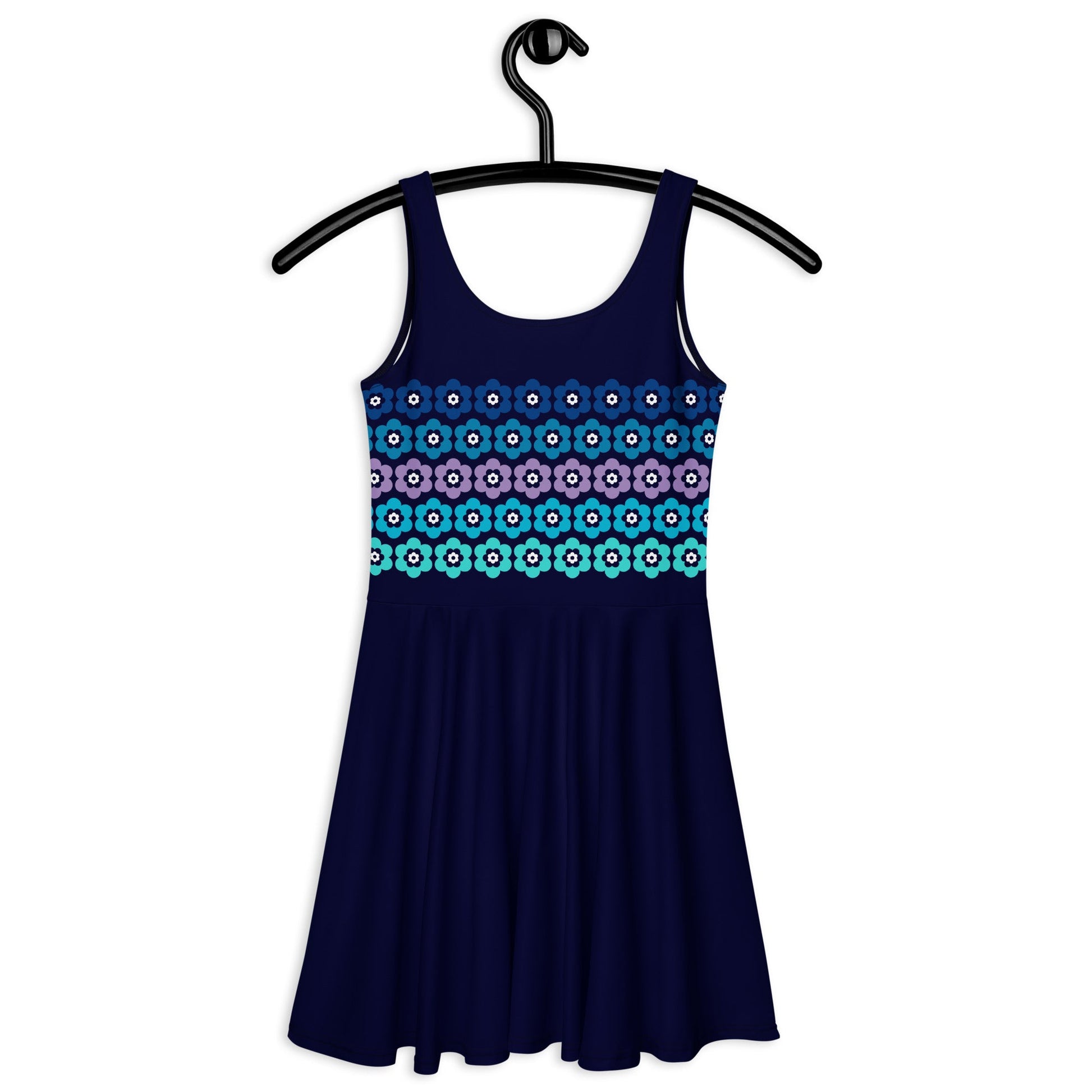PEACOCK BLOOM mystic blue - Skater Dress - SHALMIAK