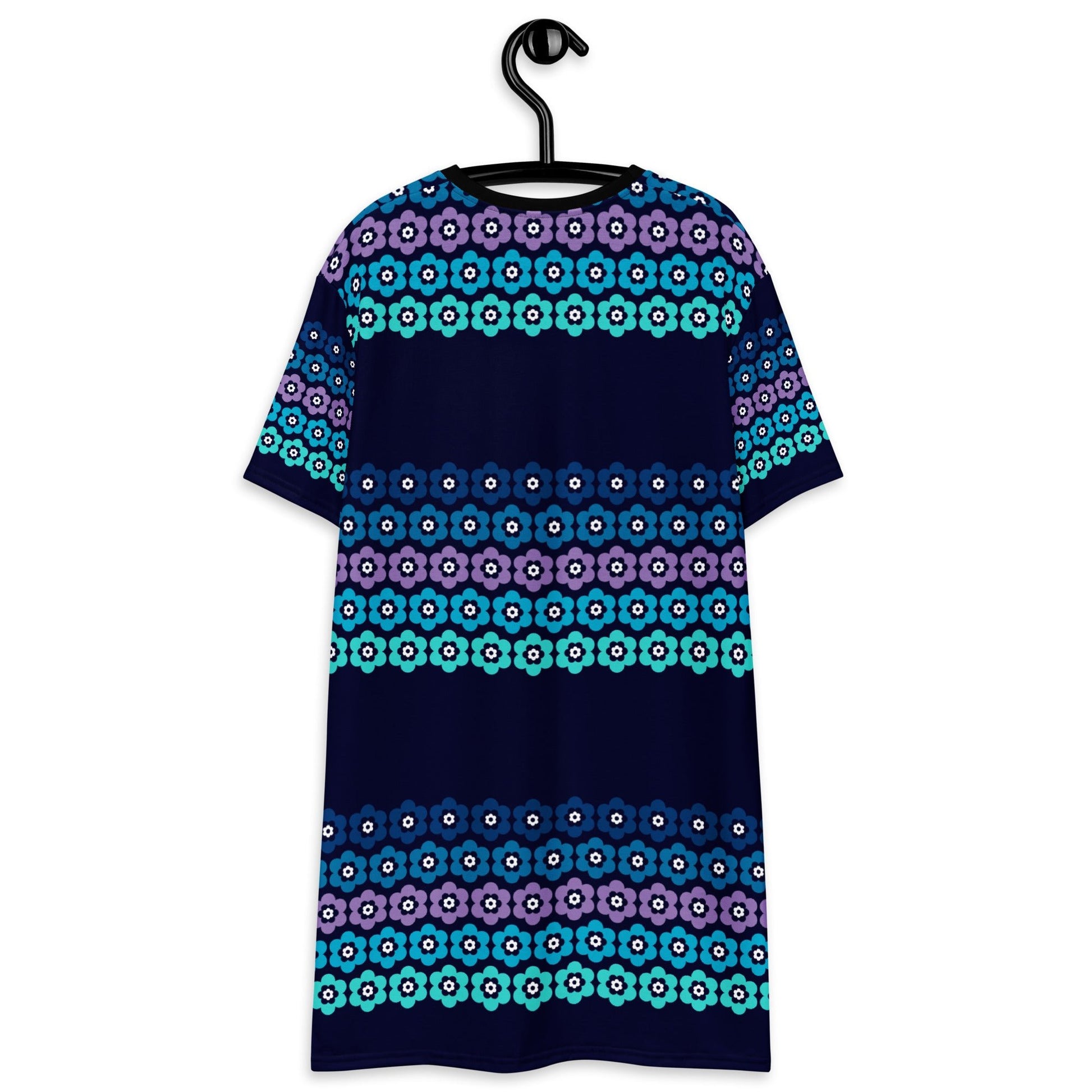 PEACOCK BLOOM mystic blue - T-Shirt Dress - SHALMIAK