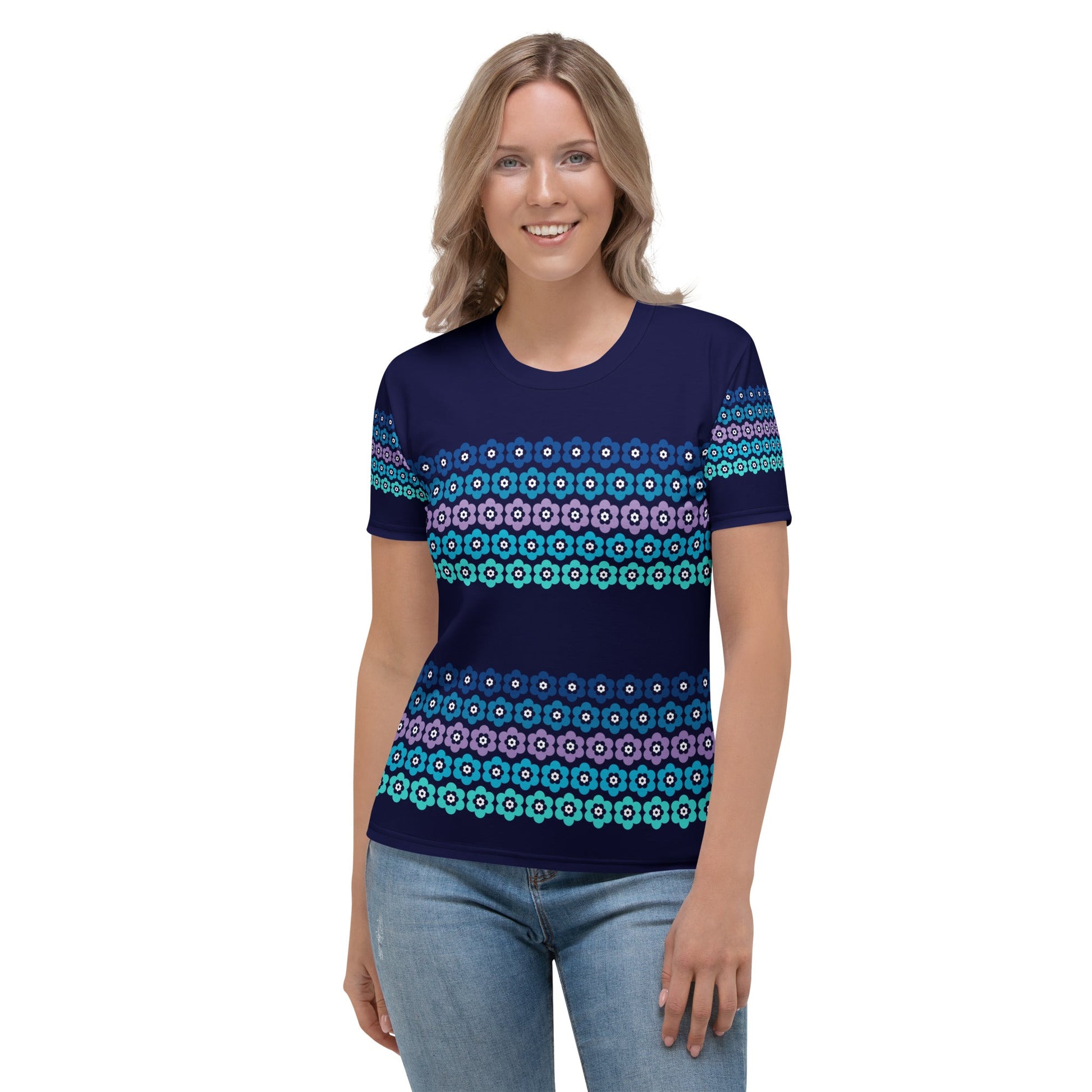 PEACOCK BLOOM mystic blue - Woman's T-Shirt - SHALMIAK