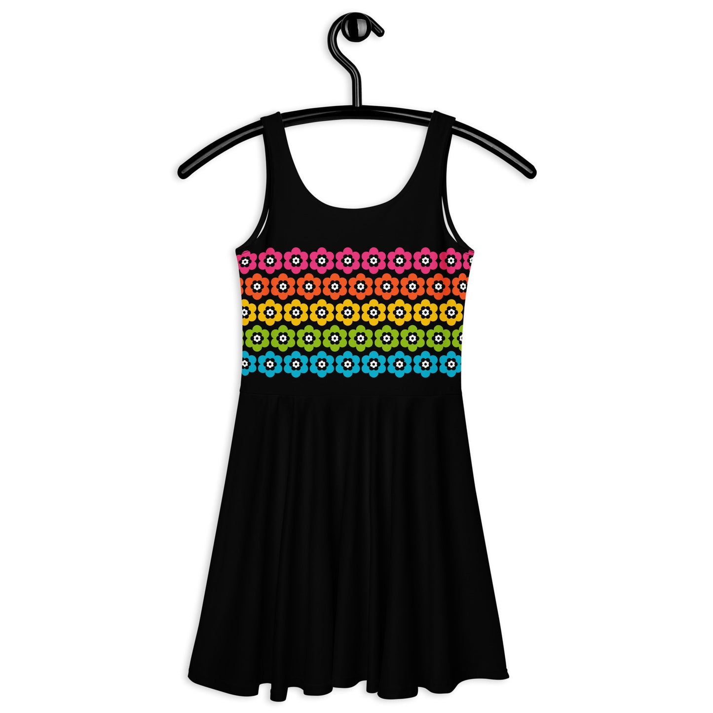 PEACOCK BLOOM rainbow - Skater Dress - SHALMIAK