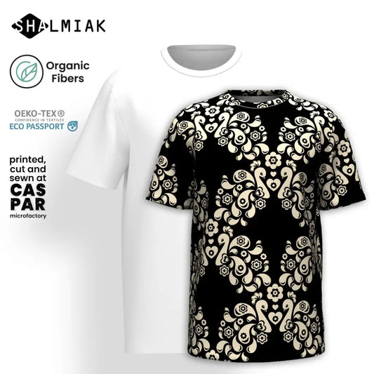PEACOCK LOVE black - T-shirt (organic cotton)