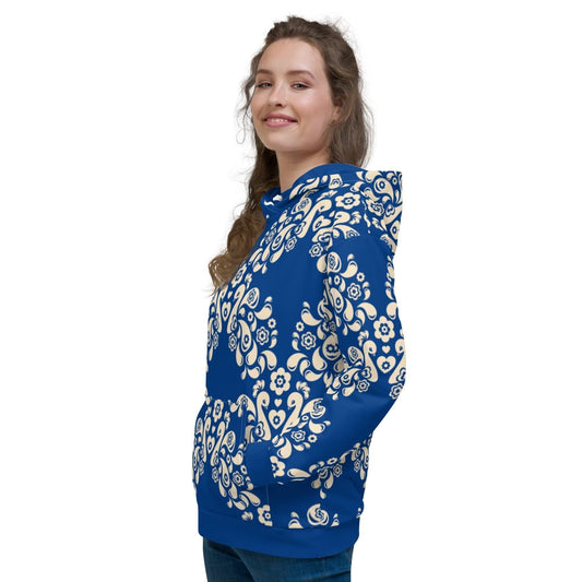 PEACOCK LOVE blue - Hoodie - SHALMIAK