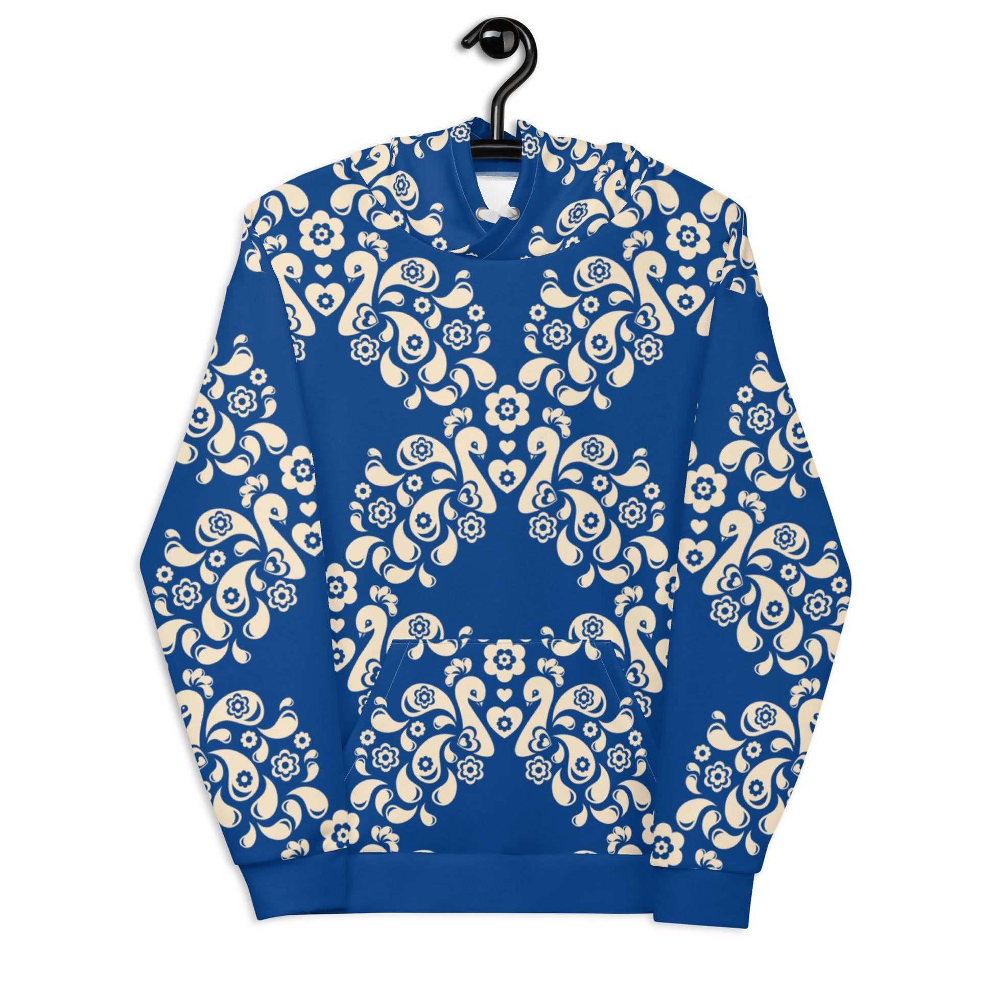 PEACOCK LOVE blue - Hoodie - SHALMIAK