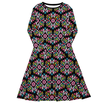 PEACOCK LOVE happy - Midi Dress With Pockets - SHALMIAK