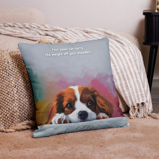 Pillow Case - Four paws can carry the weight off your shoulders - SHALMIAK