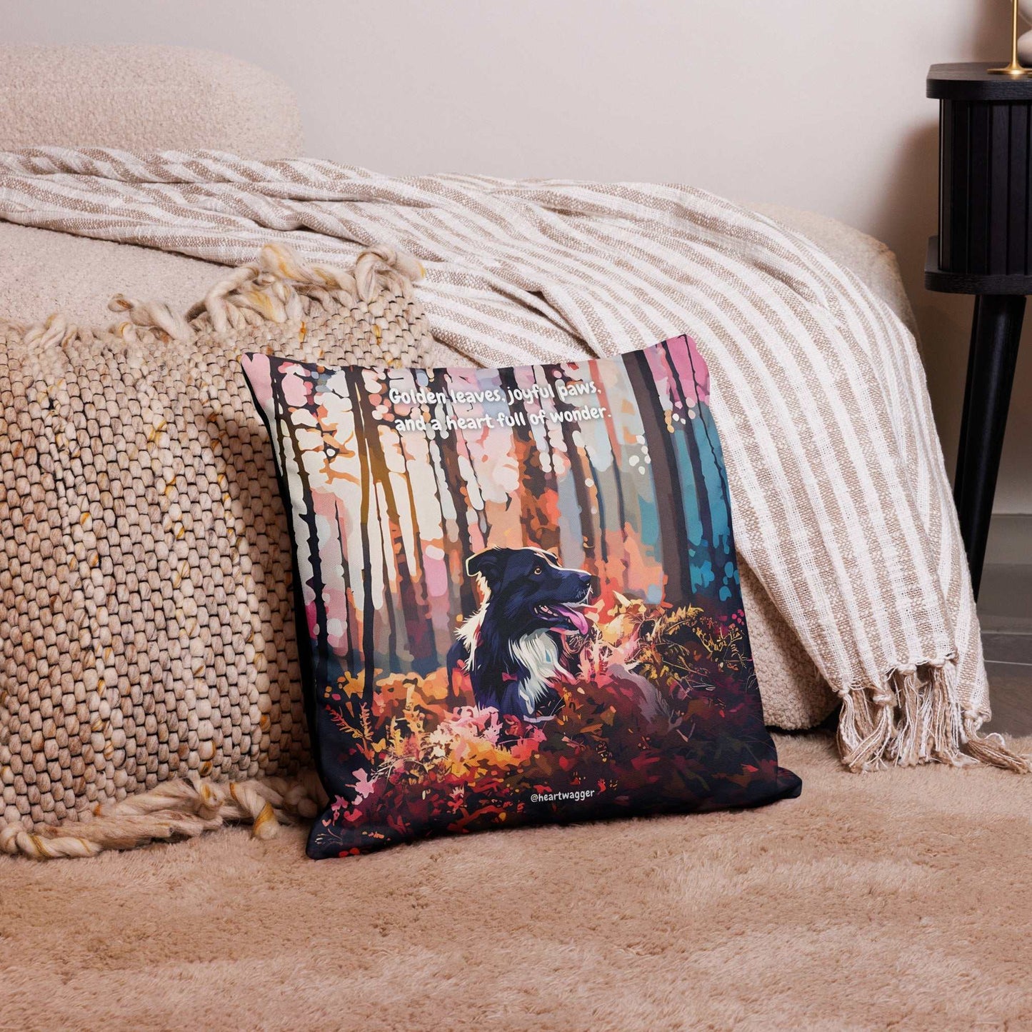 Pillow Case - Golden leaves, joyful paws, and a heart full of wonder