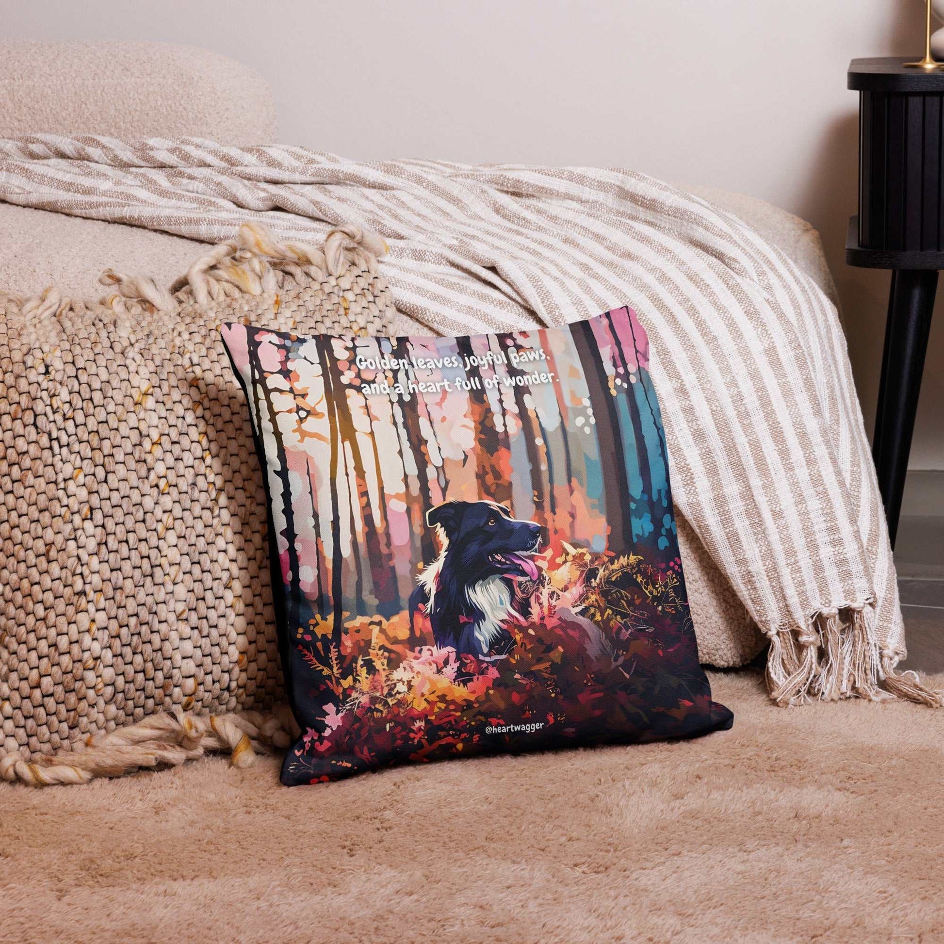 Pillow Case - Golden leaves, joyful paws, and a heart full of wonder