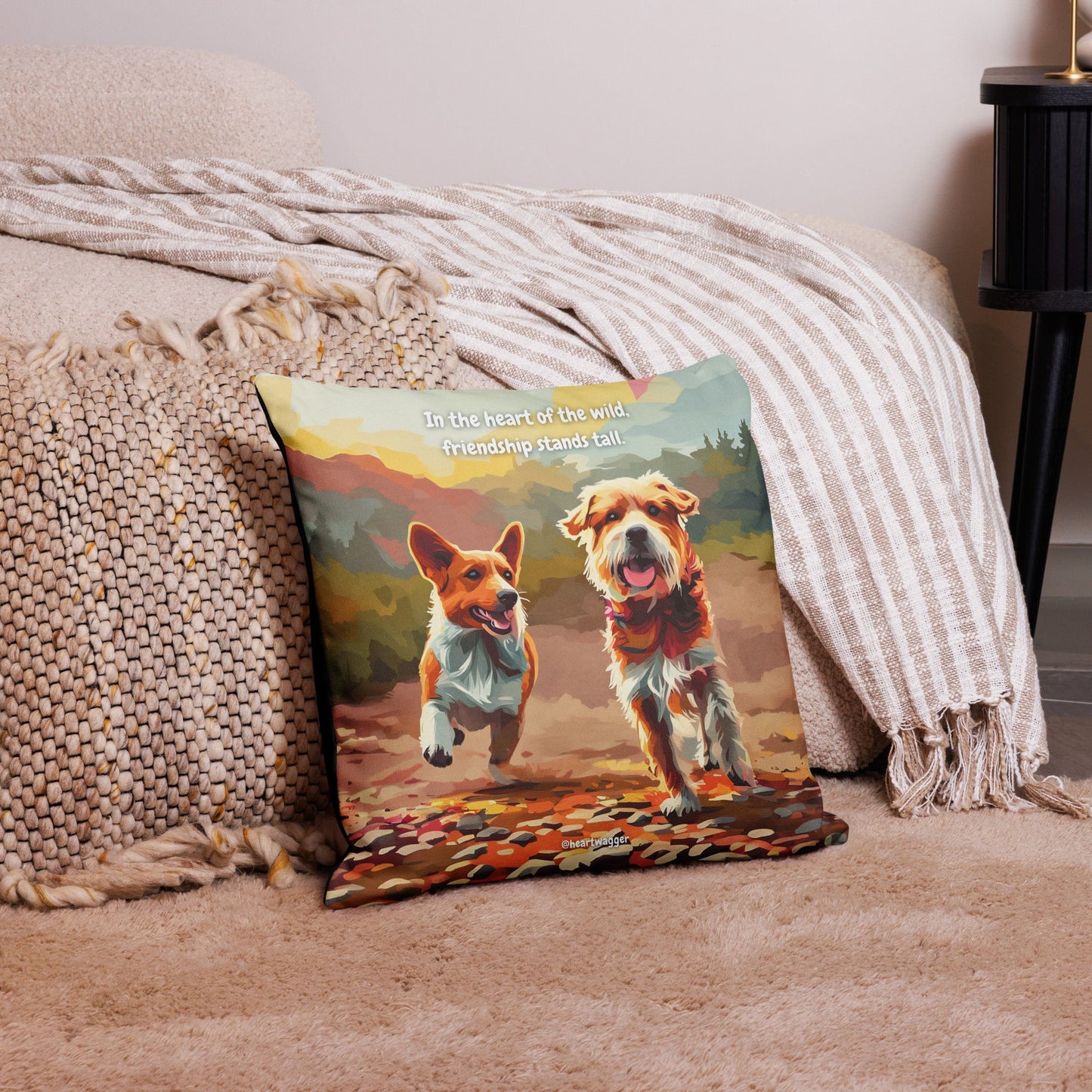 Pillow Case - In the heart of the wild, friendship stands tall - SHALMIAK