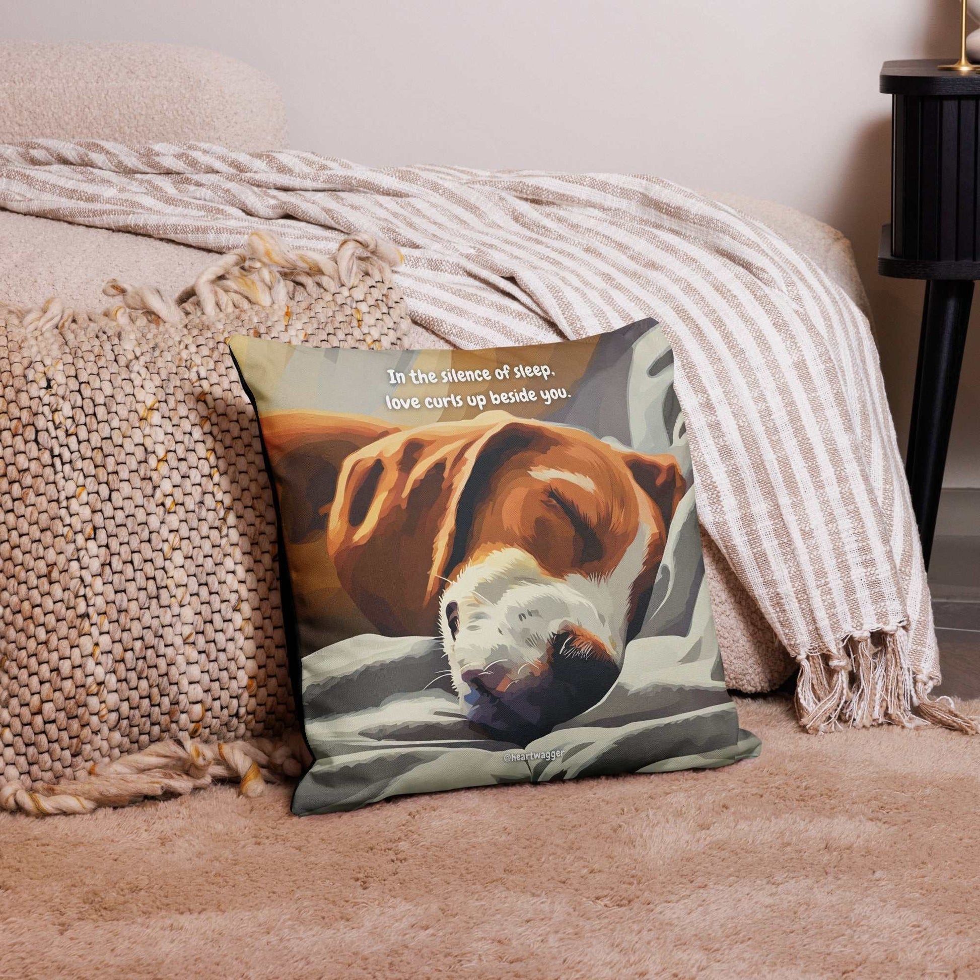 Pillow Case - In the silence of sleep, love curls up beside you