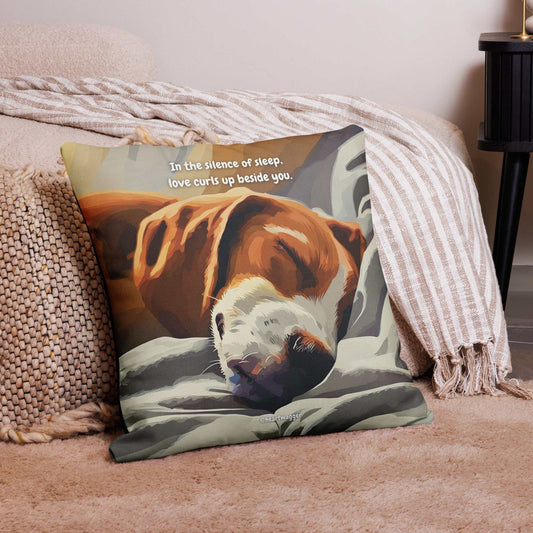 Pillow Case - In the silence of sleep, love curls up beside you