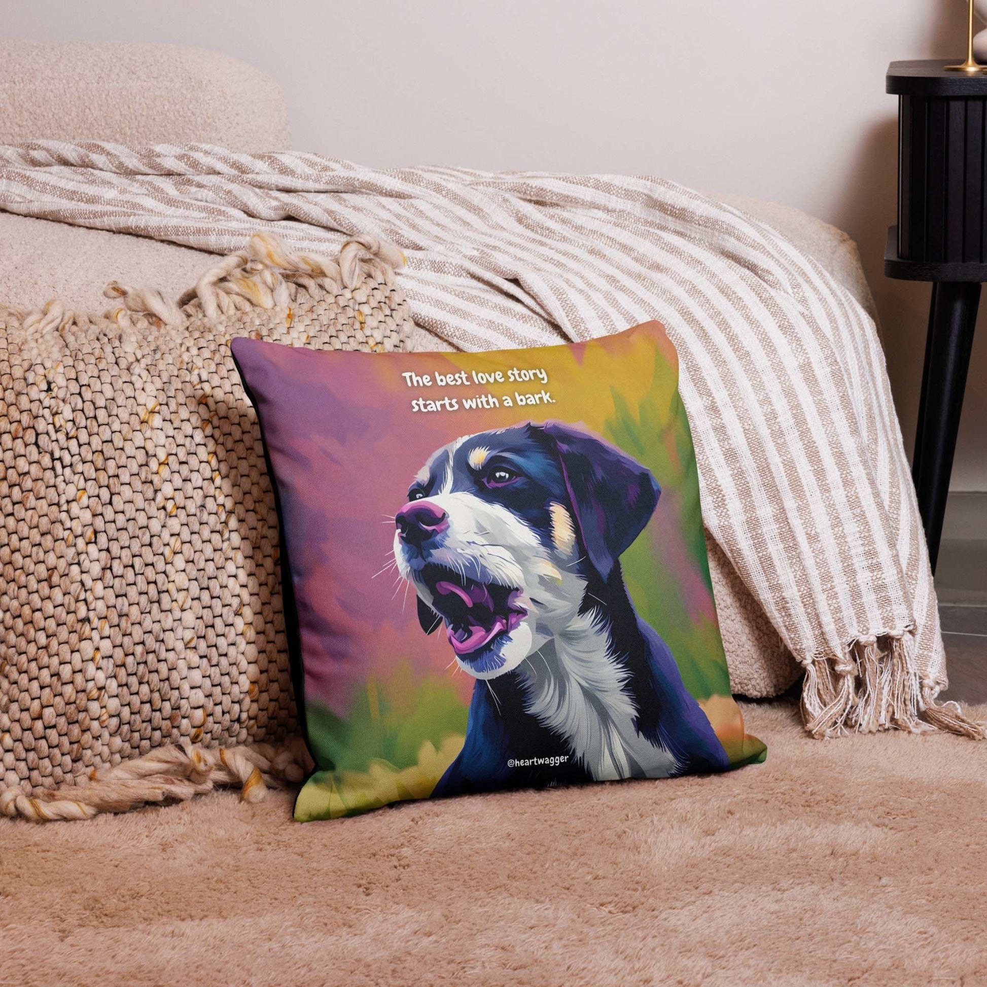 Pillow Case - The best love story starts with a bark