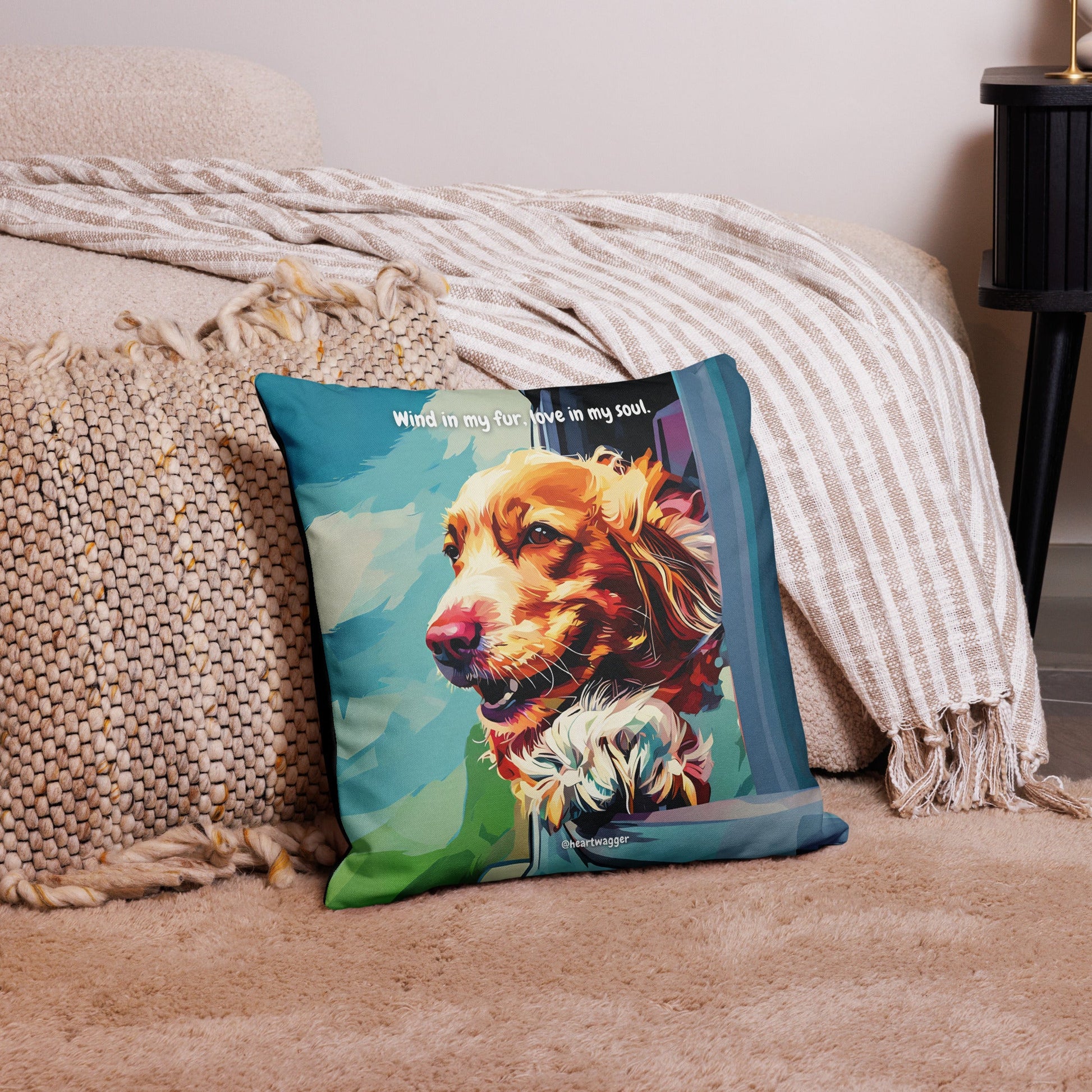 Pillow Case - Wind in my fur, love in my soul - SHALMIAK