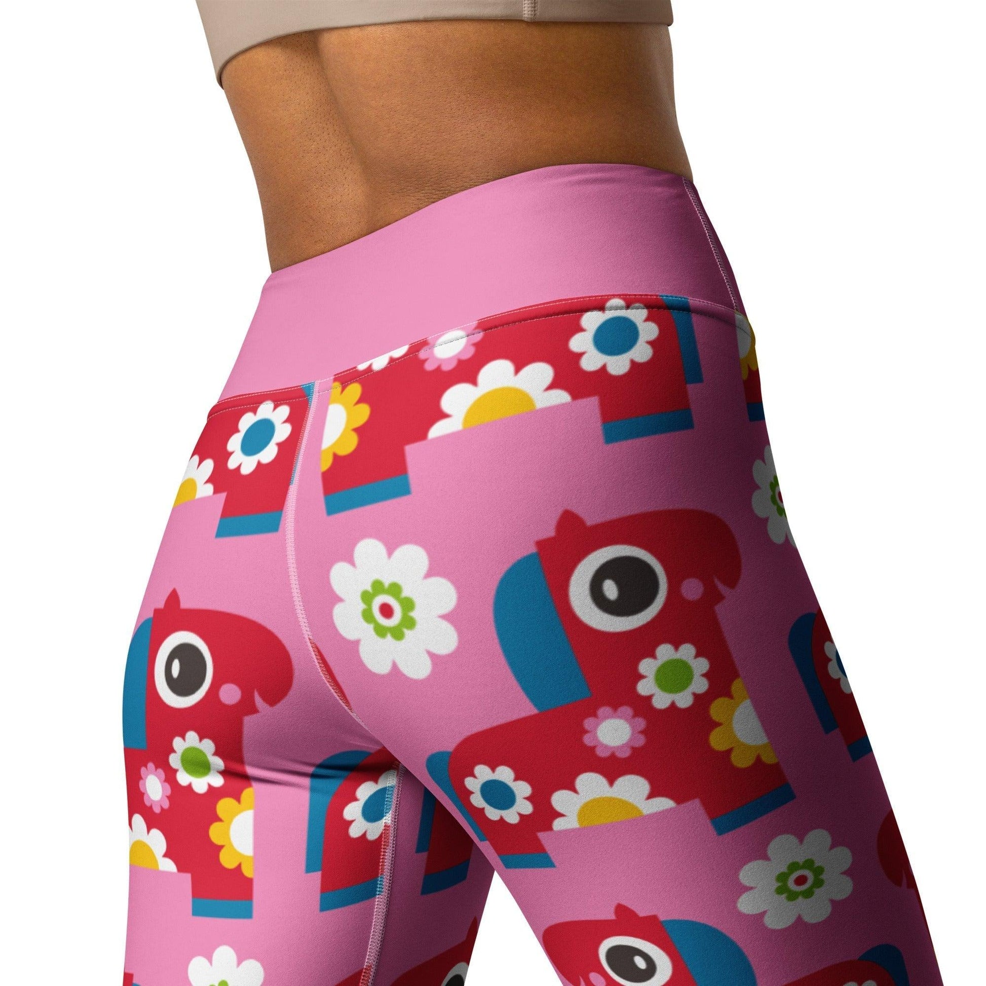 PONY BLOOM pink - 2 - Yoga Leggings - SHALMIAK