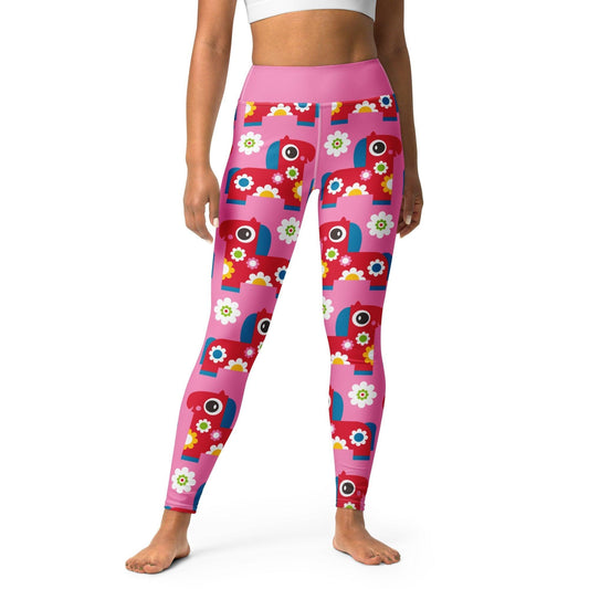 Yoga Leggings -2- PONY BLOOM pink