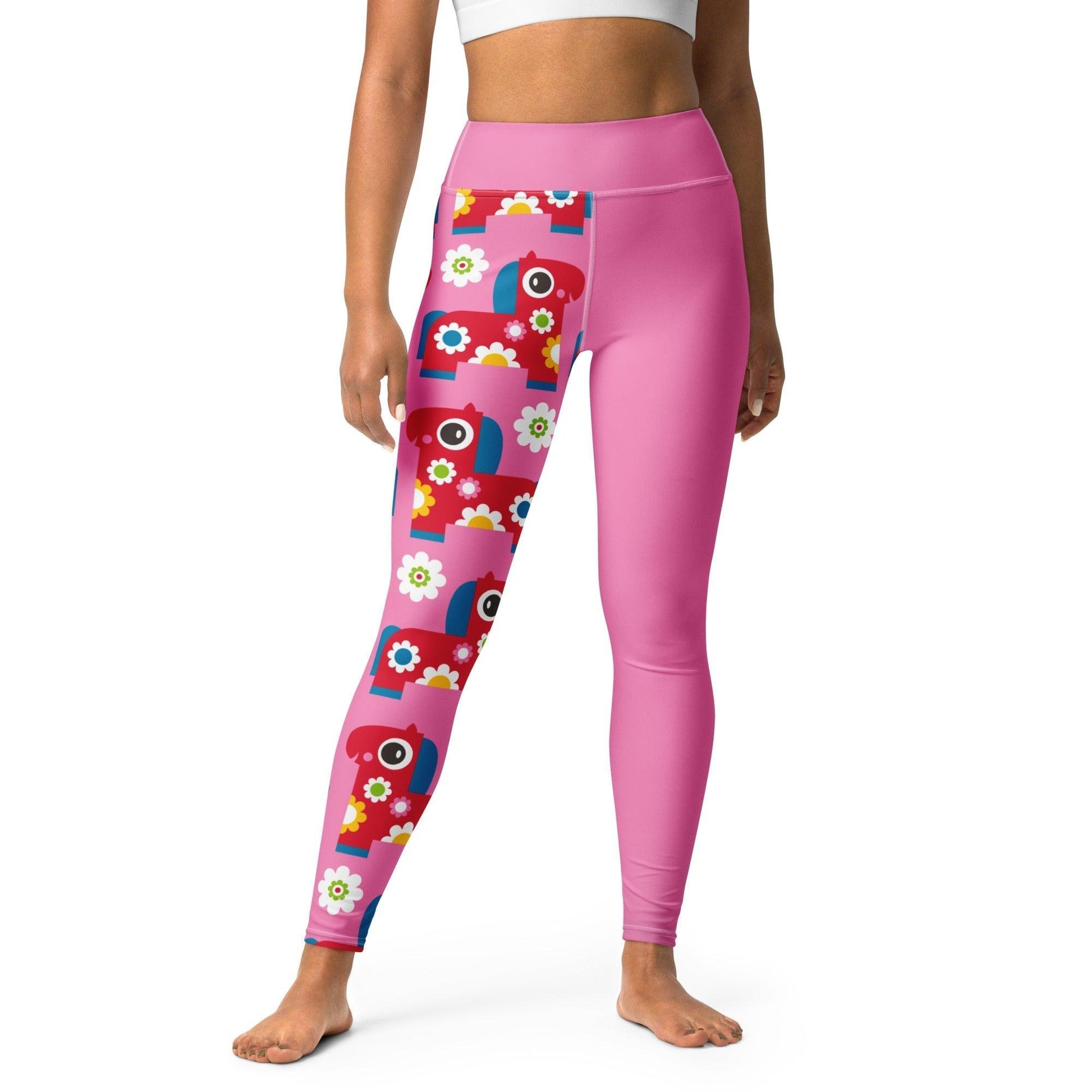 PONY BLOOM pink - Yoga Leggings - SHALMIAK