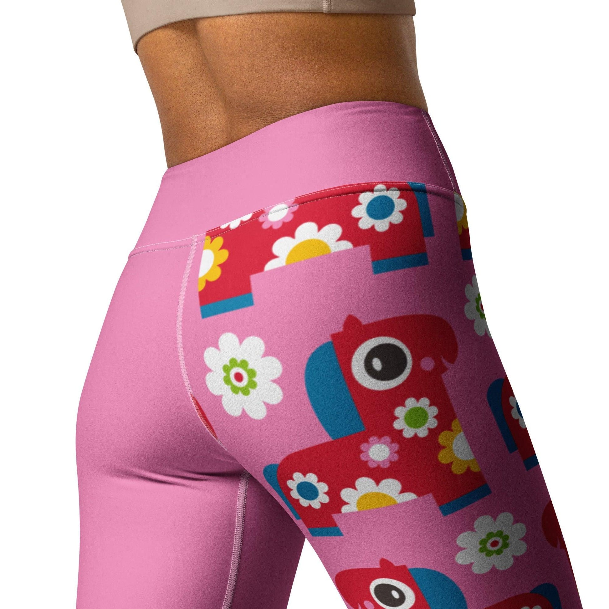 PONY BLOOM pink - Yoga Leggings - SHALMIAK