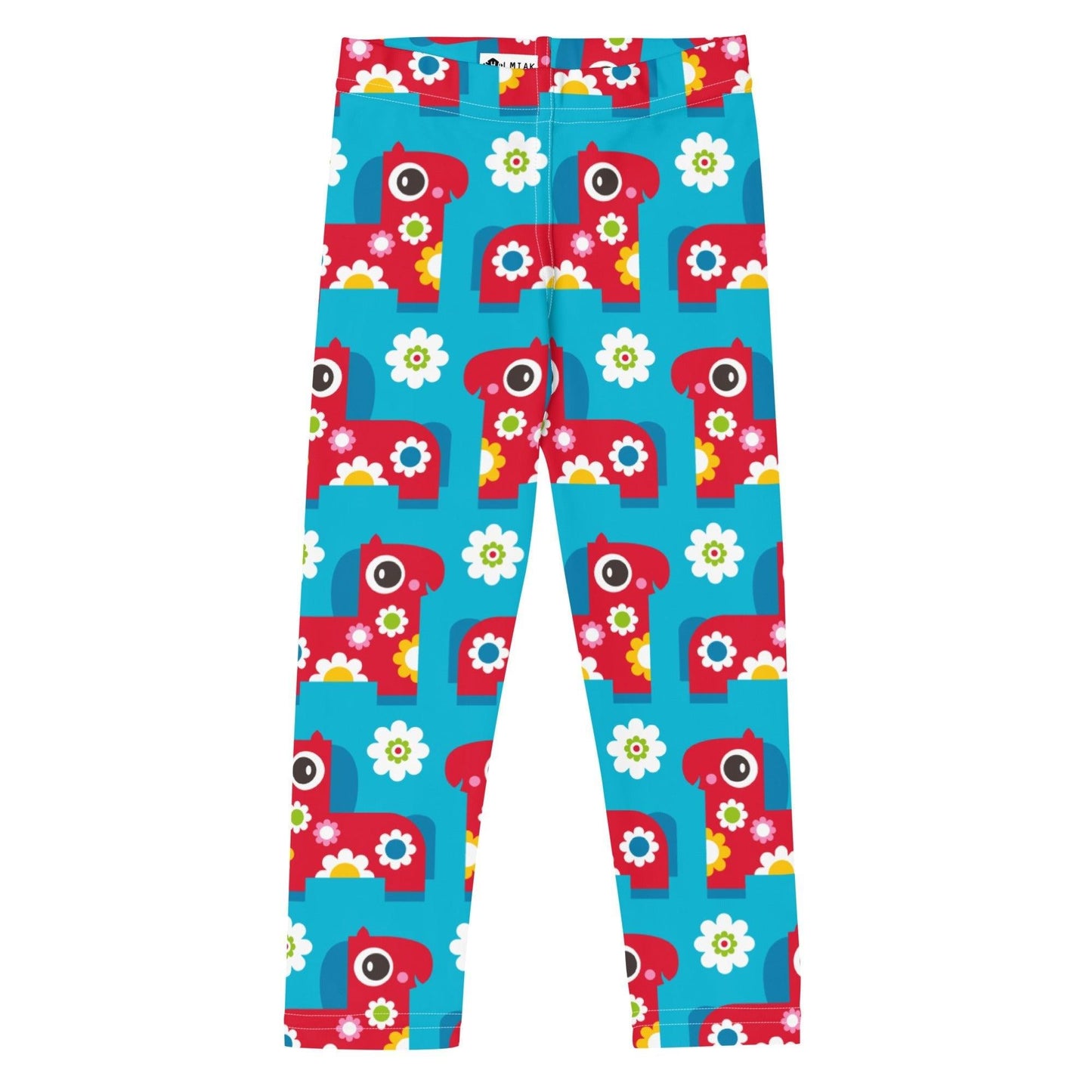 PONY BLOOM turquoise - 2 - Kids' Leggings - SHALMIAK