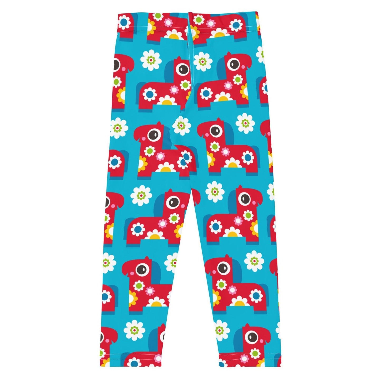 PONY BLOOM turquoise - 2 - Kids' Leggings - SHALMIAK