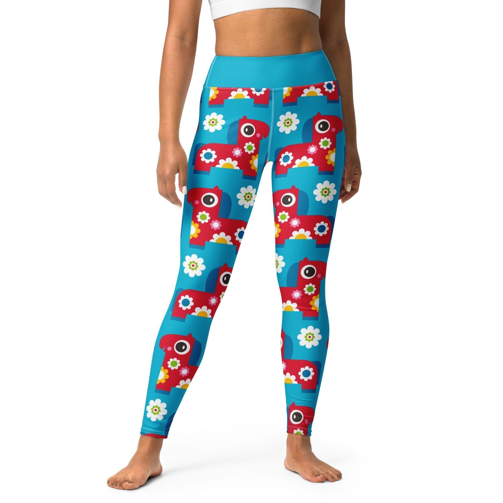 Yoga Leggings -2- PONY BLOOM turquoise