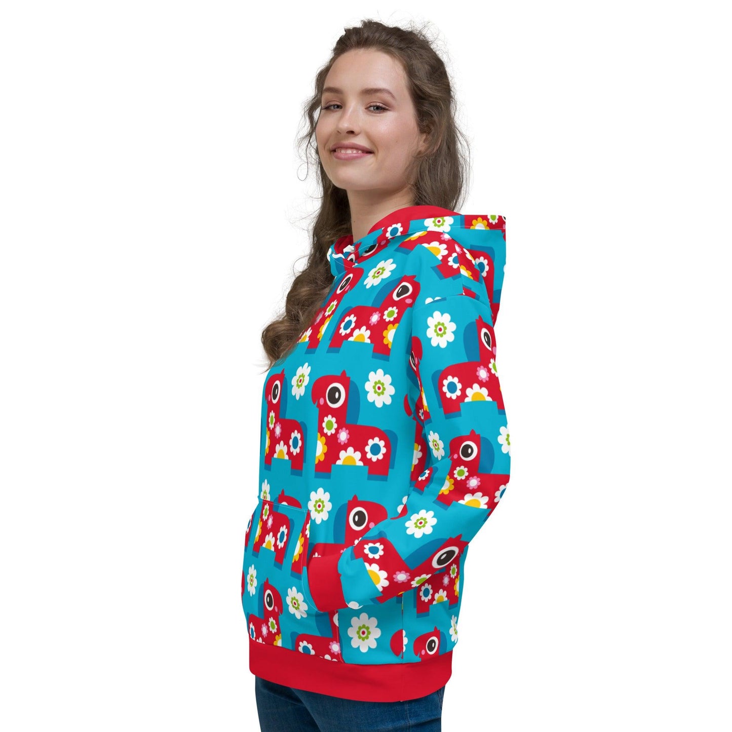PONY BLOOM turquoise - Hoodie - SHALMIAK
